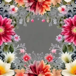 transparent flower border