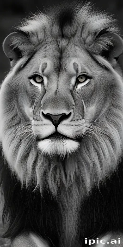 lion black and white pictures