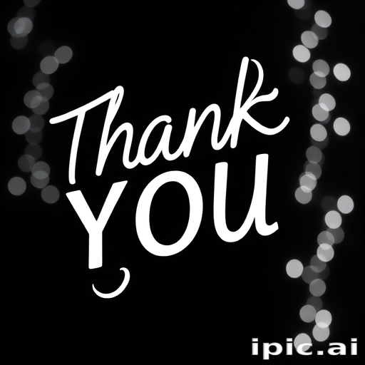 thank you in black and white
