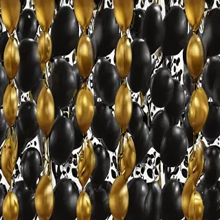 black and gold balloons png