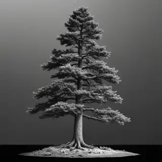 pine tree clip art black and white