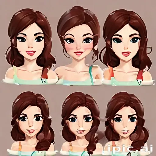 brunette cartoon characters