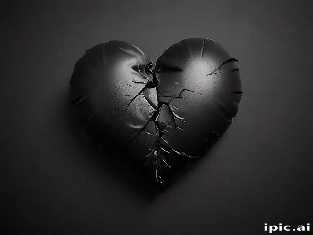 broken heart black
