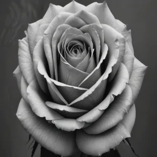 rose drawing black and white