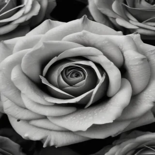 black and white rose background