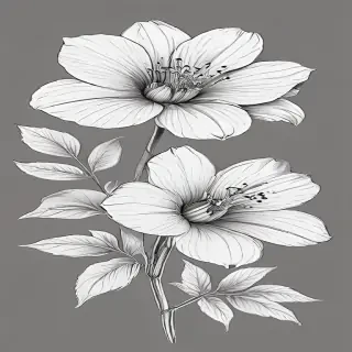 flower line art