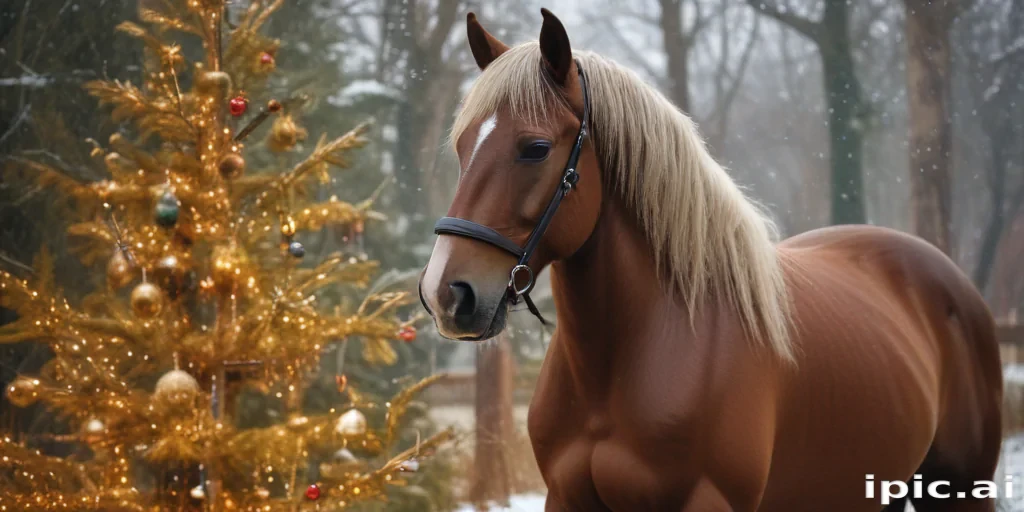 merry christmas images with horses
