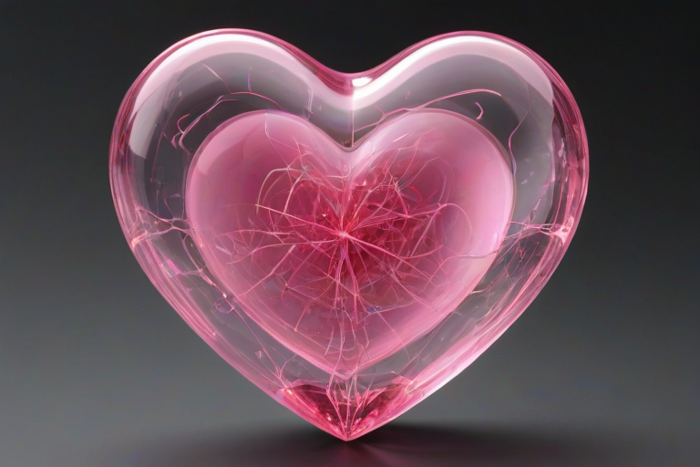 transparent pink heart