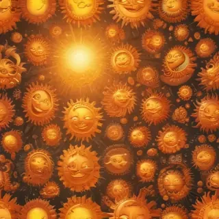cartoon suns
