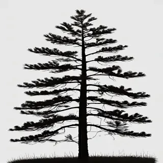 pine tree silhouette png
