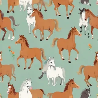 horses cartoon