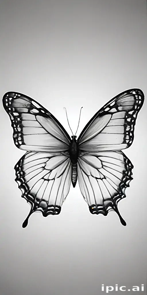 black butterfly outline