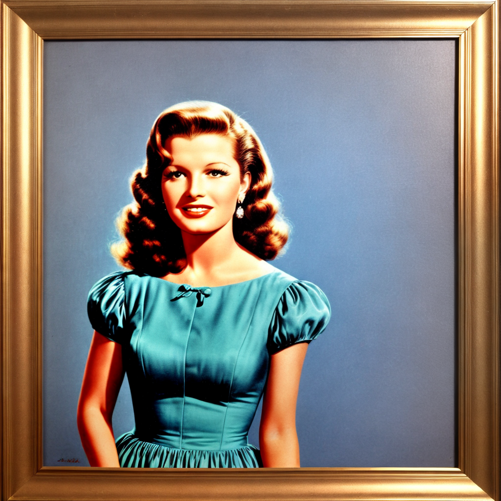 Framed picture of rita hayworth