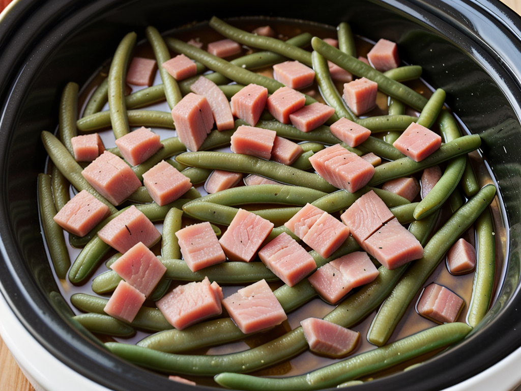 crockpot green beans and ham