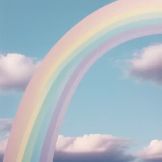 pastel coloured rainbow