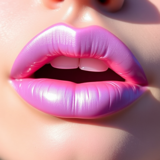 Iridescent lavender lips with a glossy finish, "Ethereal Aura" showcases a unique color-shifting effect that changes from pale purple to pink in different lighting