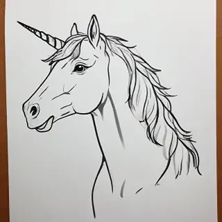 unicorn outline