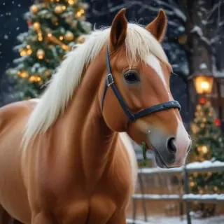 pictures of christmas horses