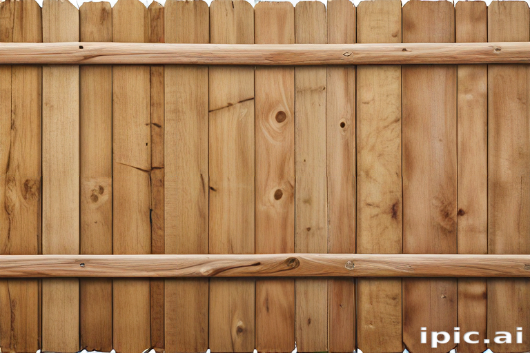 Beautifully Crafted Wooden Fence with Natural Grain and Warm Hues