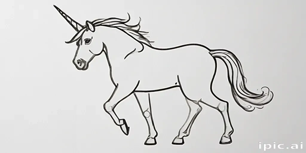 unicorn outline