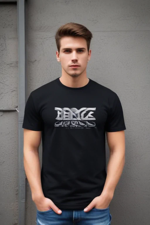 black t shirt mockup