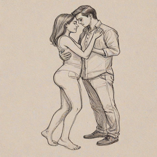 couple drawing poses