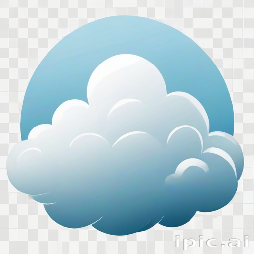 Soft, Fluffy Cloud Against a Light Blue Sky Background Illustration