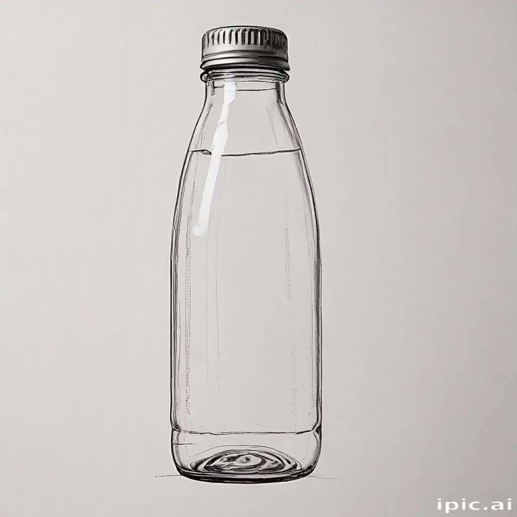 water bottle drawing