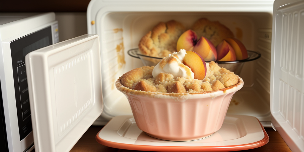 peach cobbler in the microwave