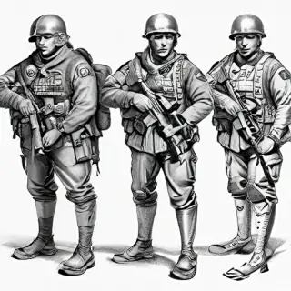 soldiers drawing
