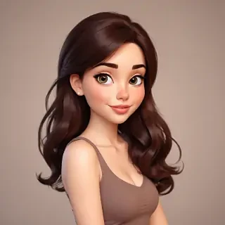 brunette cartoon character