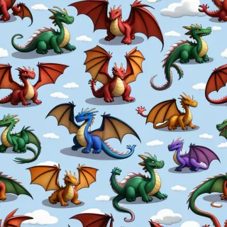 cartoon dragons
