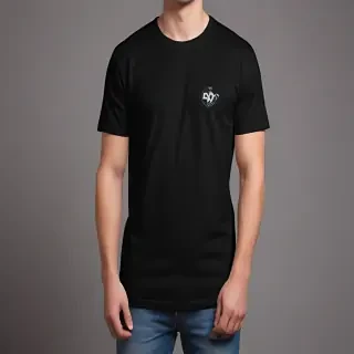 black tee mockup