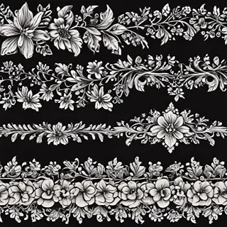 floral borders clipart