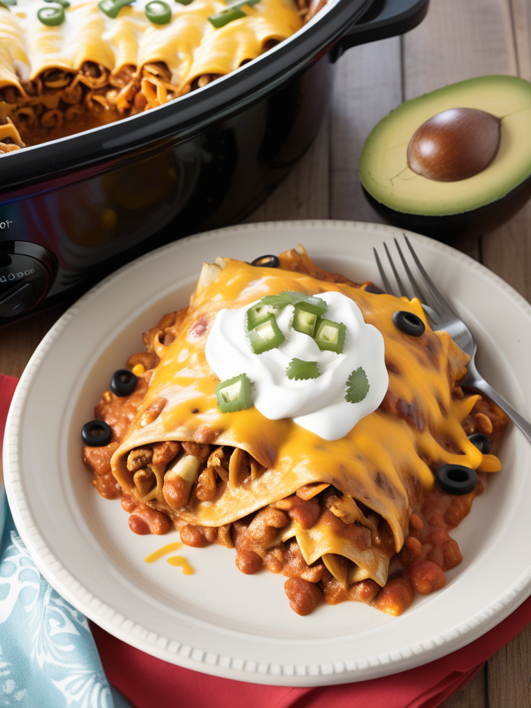 enchilada casserole in the crock-pot
