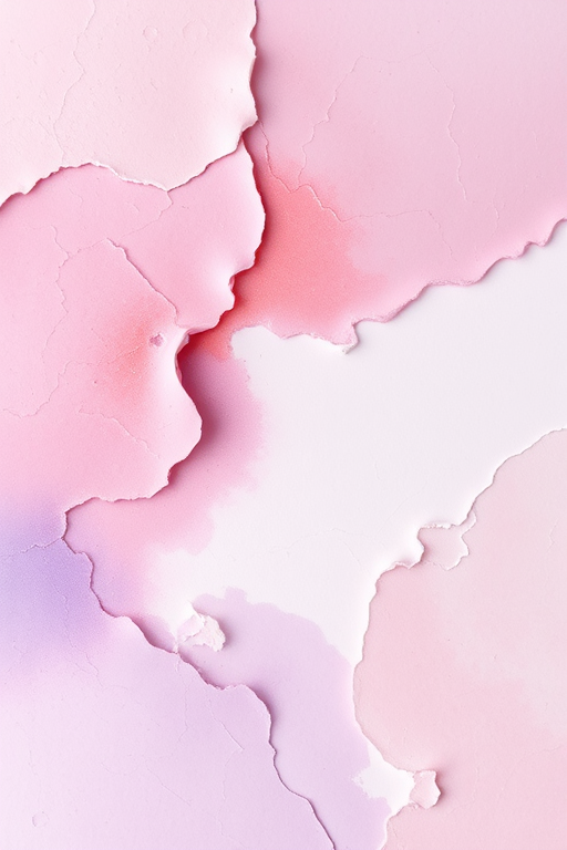 Create an abstract painting with soft pastel colors blending together, featuring shades of pink, lilac, and white, captured with a DSLR camera at f/8, ISO 100, 50mm lens, using a shallow depth of field to enhance texture and vibrancy.