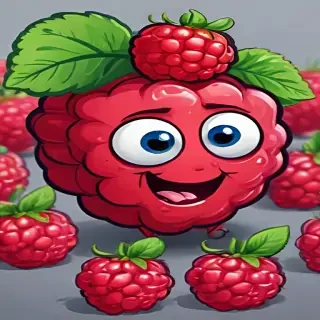 cartoon raspberry