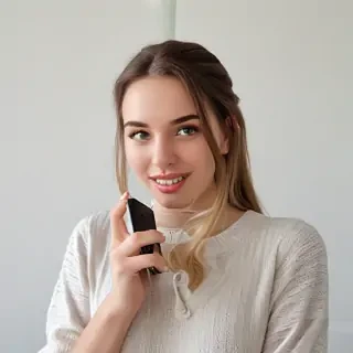 holding phone
