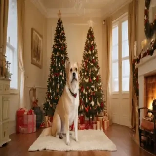 pictures of dogs christmas