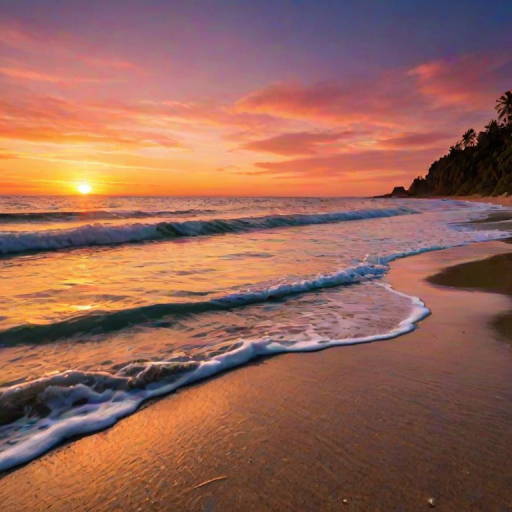 sunset on the beach backgrounds