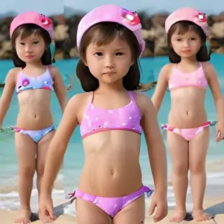 ai little girl in bikini