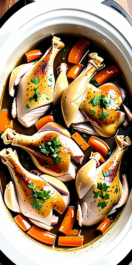 chicken leg quarters in crock pot recipes