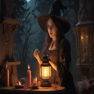 vintage witch art
