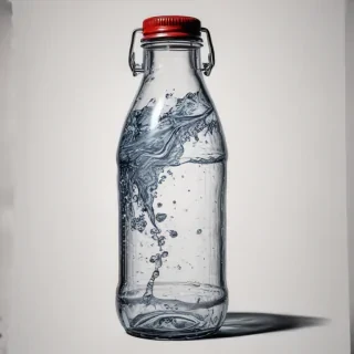water bottle drawing