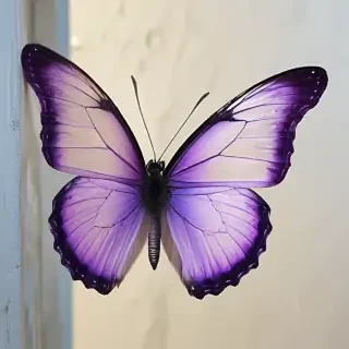 transparent purple butterfly