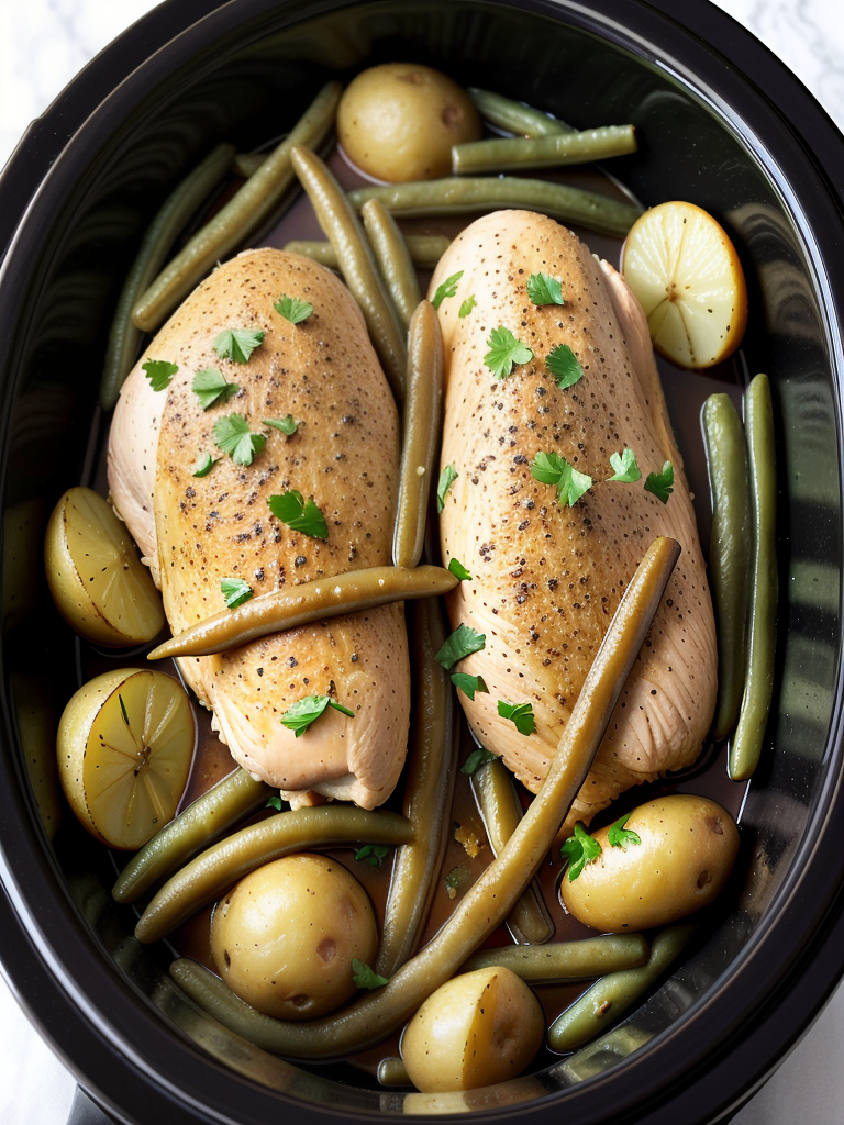 slow cooker chicken green beans potatoes