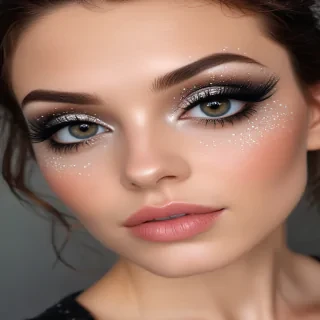 black with glitter