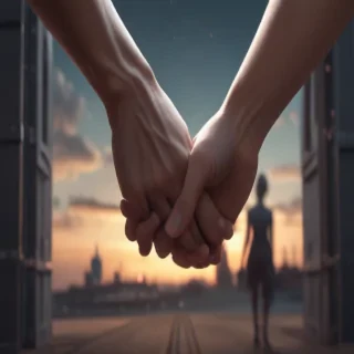 couple holding hands aesthetic