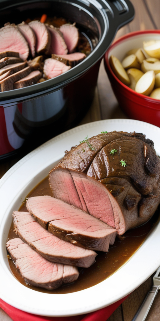 recipe for sirloin tip roast crock pot