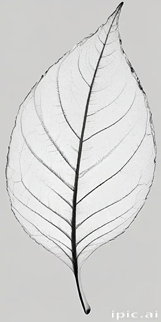 clipart of leaf black and white